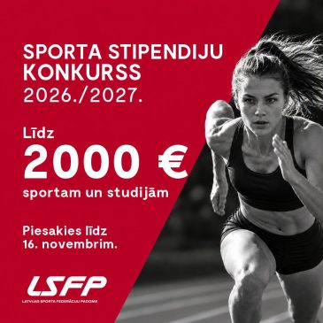 Izsludināts Sporta stipendiju konkurss – iespēja saņemt līdz 2000 eiro studijām un sportam